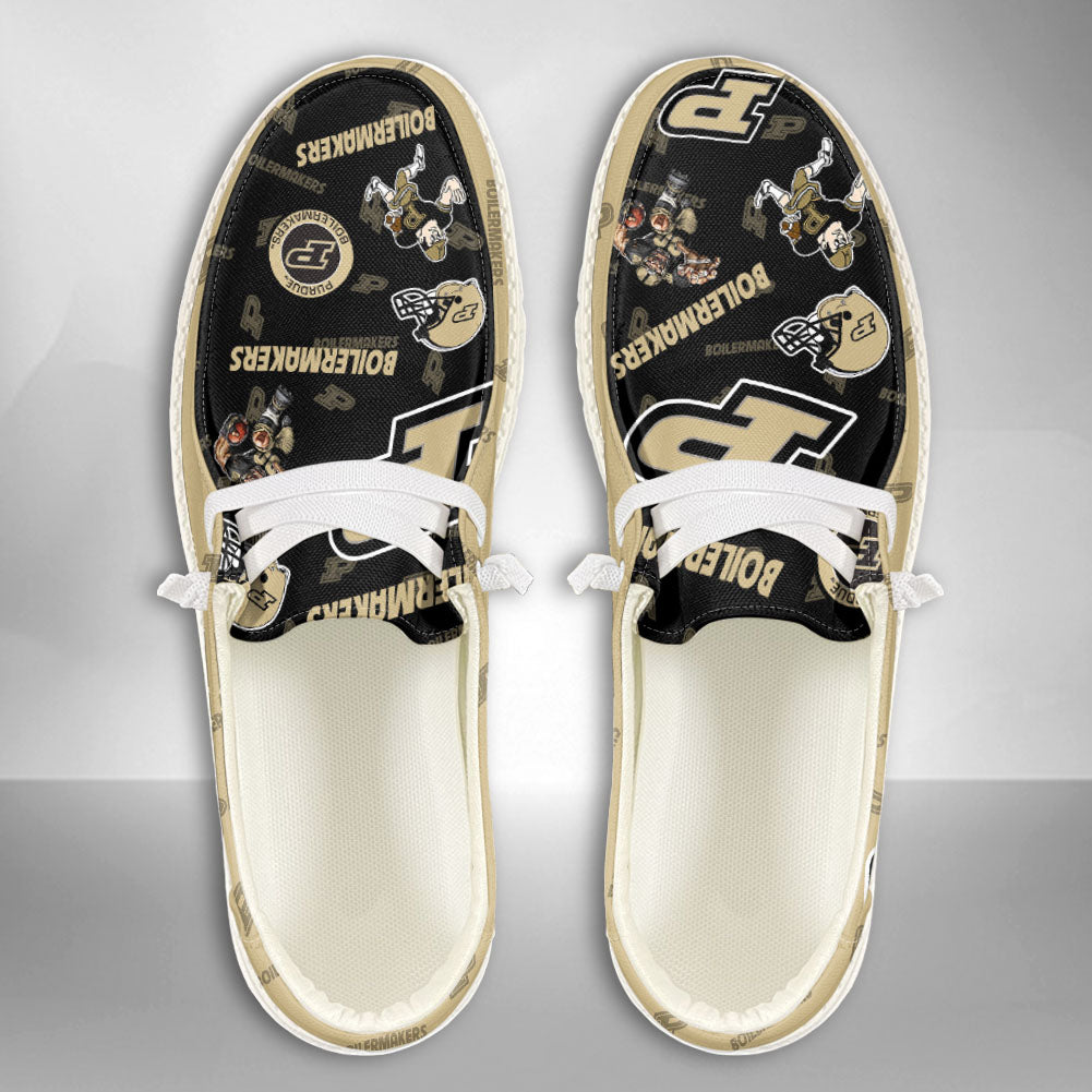 NCAA Purdue Boilermakers Custom Name Hey Dude Shoes 01 M7