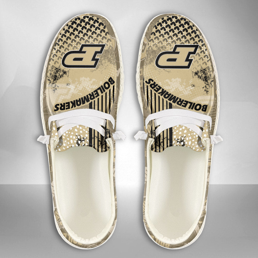 NCAA Purdue Boilermakers Custom Name Hey Dude Shoes 03 M7