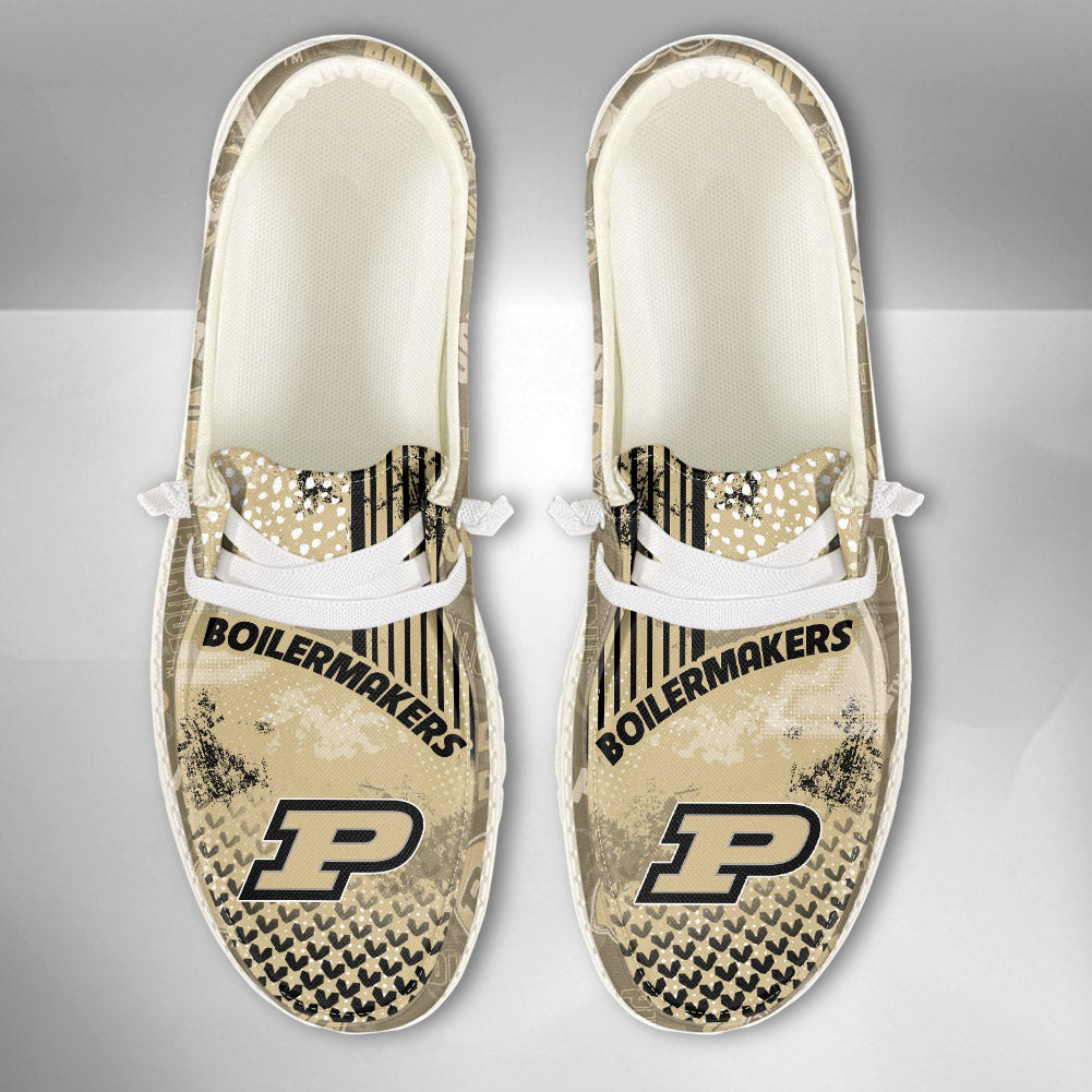 NCAA Purdue Boilermakers Custom Name Hey Dude Shoes 03 M7
