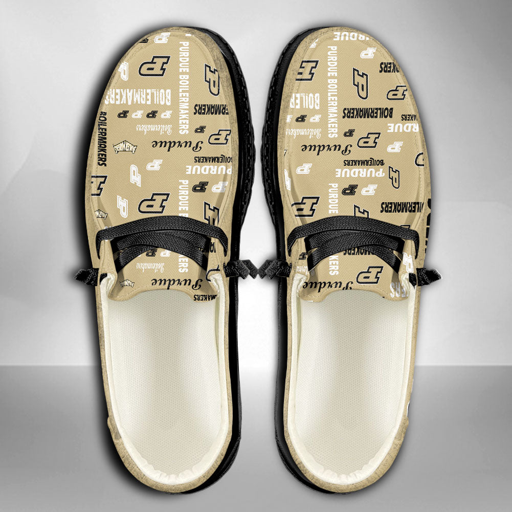 NCAA Purdue Boilermakers Custom Name Hey Dude Shoes 04 M12