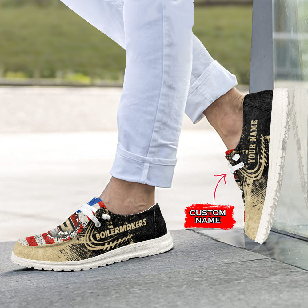 NCAA Purdue Boilermakers Custom Name Hey Dude Shoes 07 M79