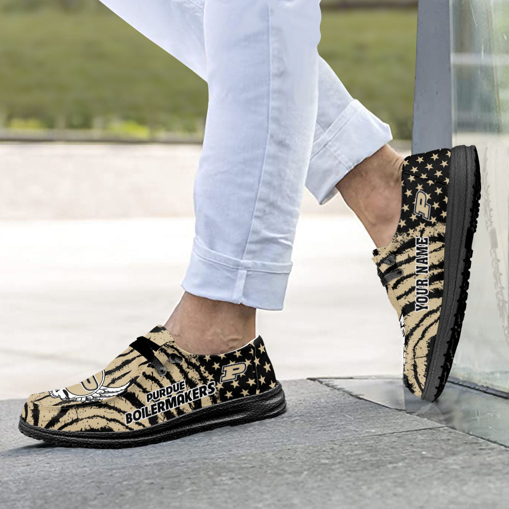 NCAA Purdue Boilermakers Custom Name Hey Dude Shoes 08 M7