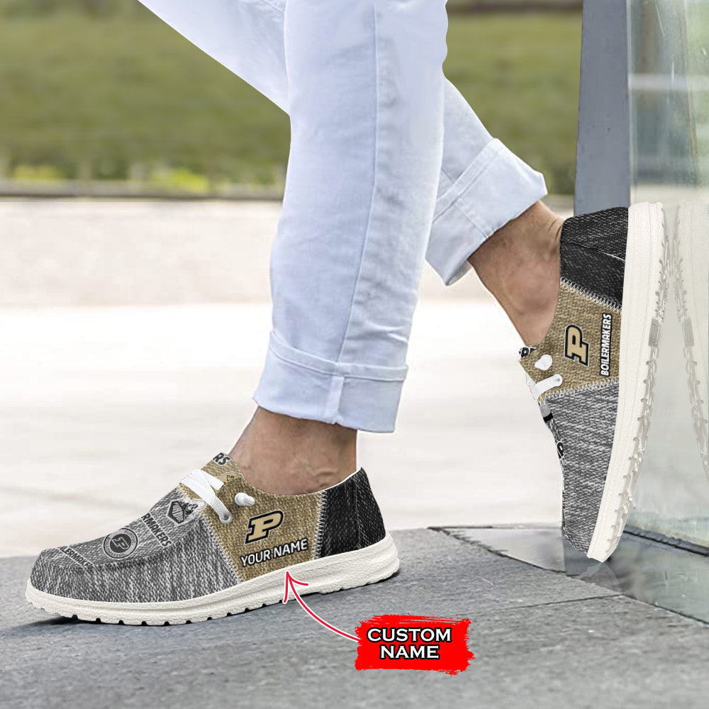 NCAA Purdue Boilermakers Custom Name Hey Dude Shoes 08 M79