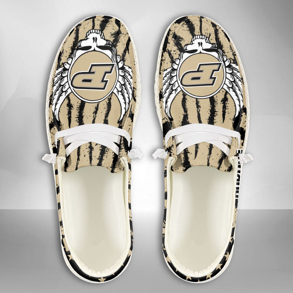 NCAA Purdue Boilermakers Custom Name Hey Dude Shoes 12 M79