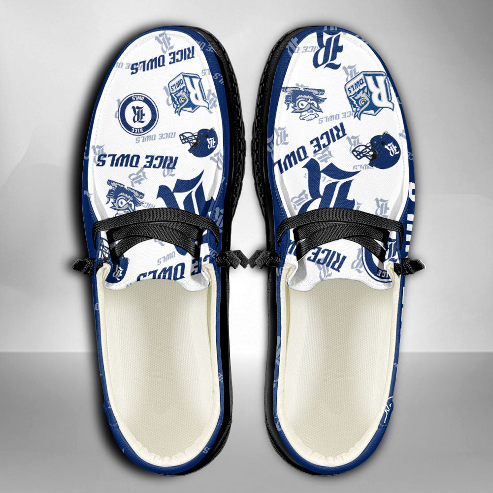 NCAA Rice Owls Custom Name Hey Dude Shoes 01 M7