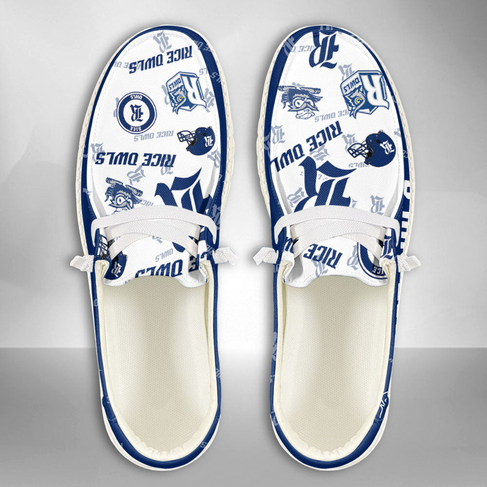 NCAA Rice Owls Custom Name Hey Dude Shoes 01 M7