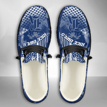 NCAA Rice Owls Custom Name Hey Dude Shoes 03 M7