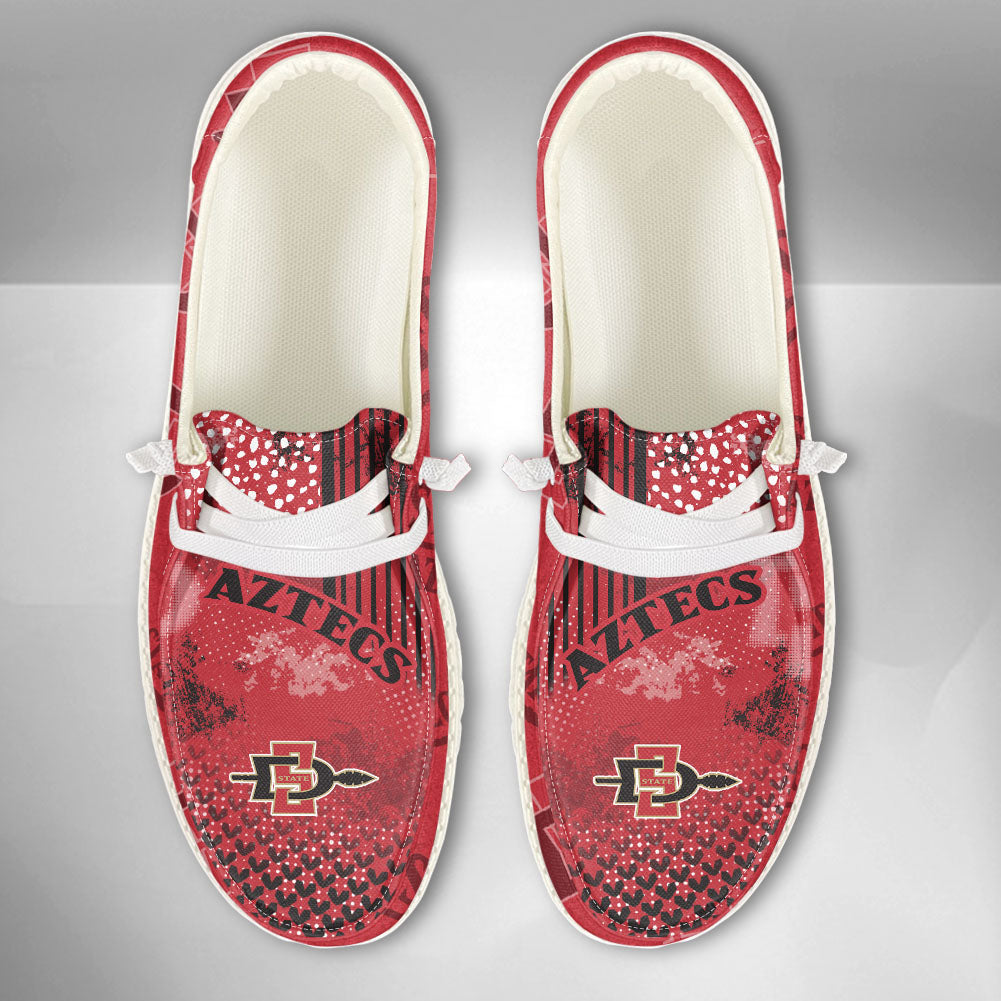NCAA San Diego State Aztecs Custom Name Hey Dude Shoes 03 M7