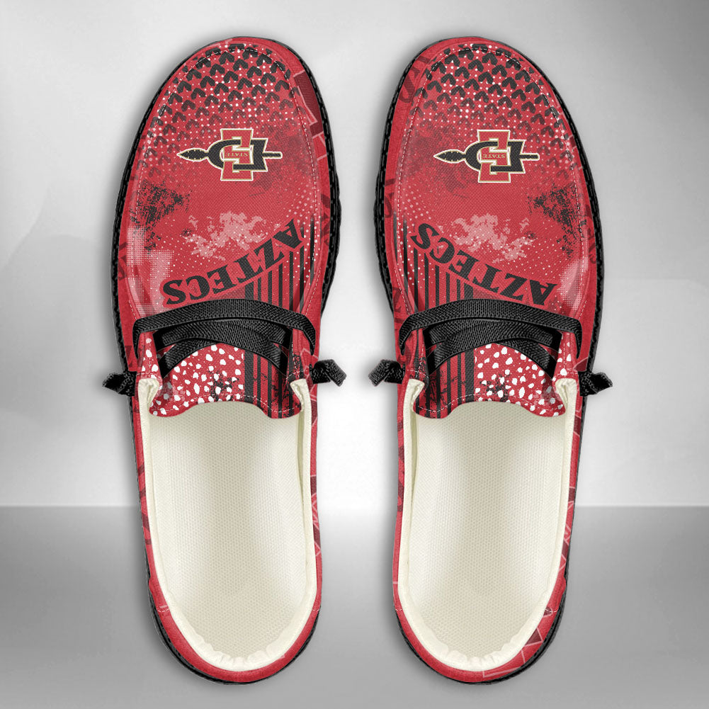 NCAA San Diego State Aztecs Custom Name Hey Dude Shoes 03 M7