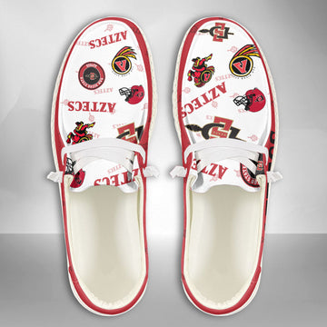 NCAA San Diego State Aztecs Custom Name Hey Dude Shoes 04 M79