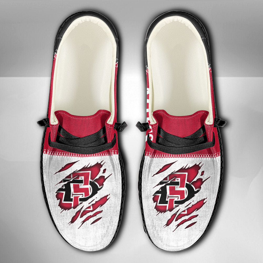NCAA San Diego State Aztecs Custom Name Hey Dude Shoes 09 M79