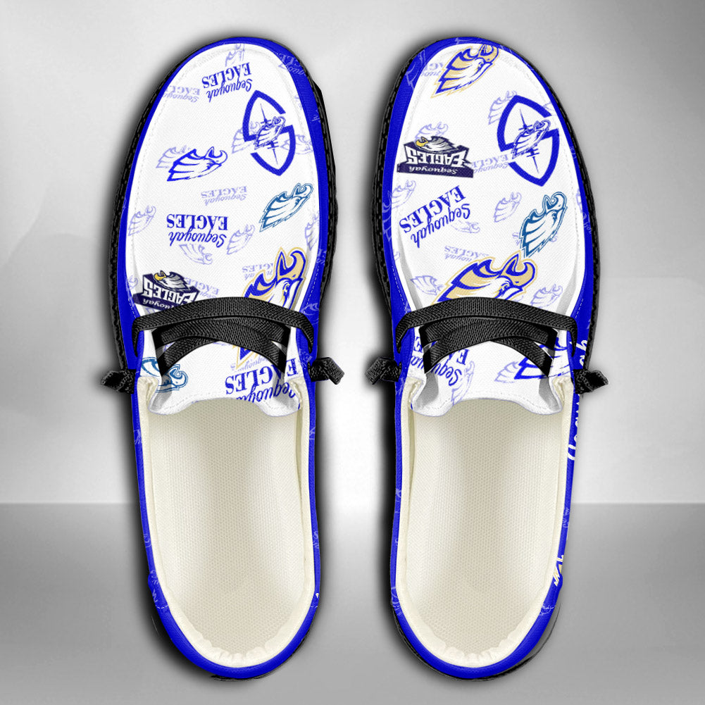 NCAA Sequoyah Eagles Custom Name Hey Dude Shoes 01 M7