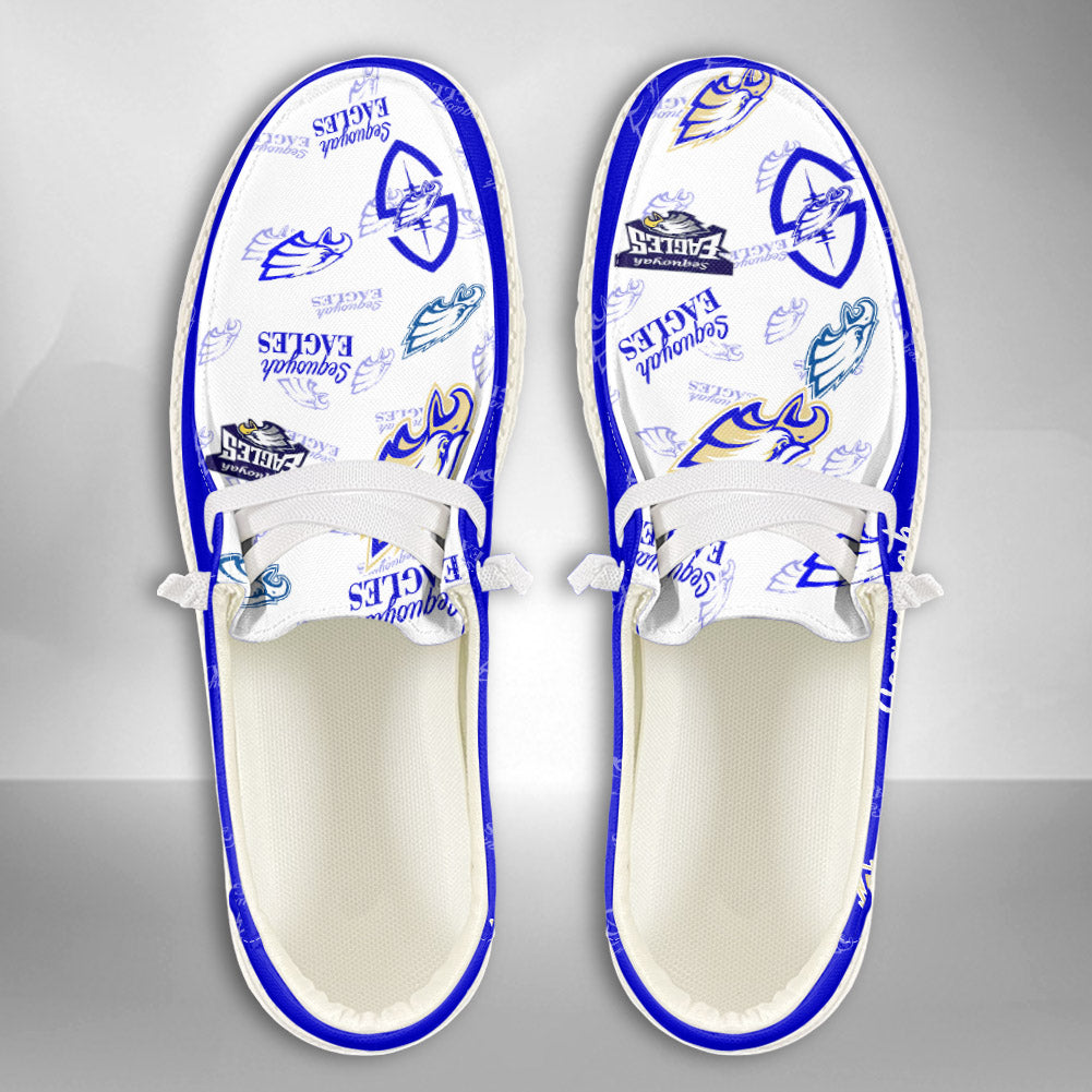 NCAA Sequoyah Eagles Custom Name Hey Dude Shoes 01 M7