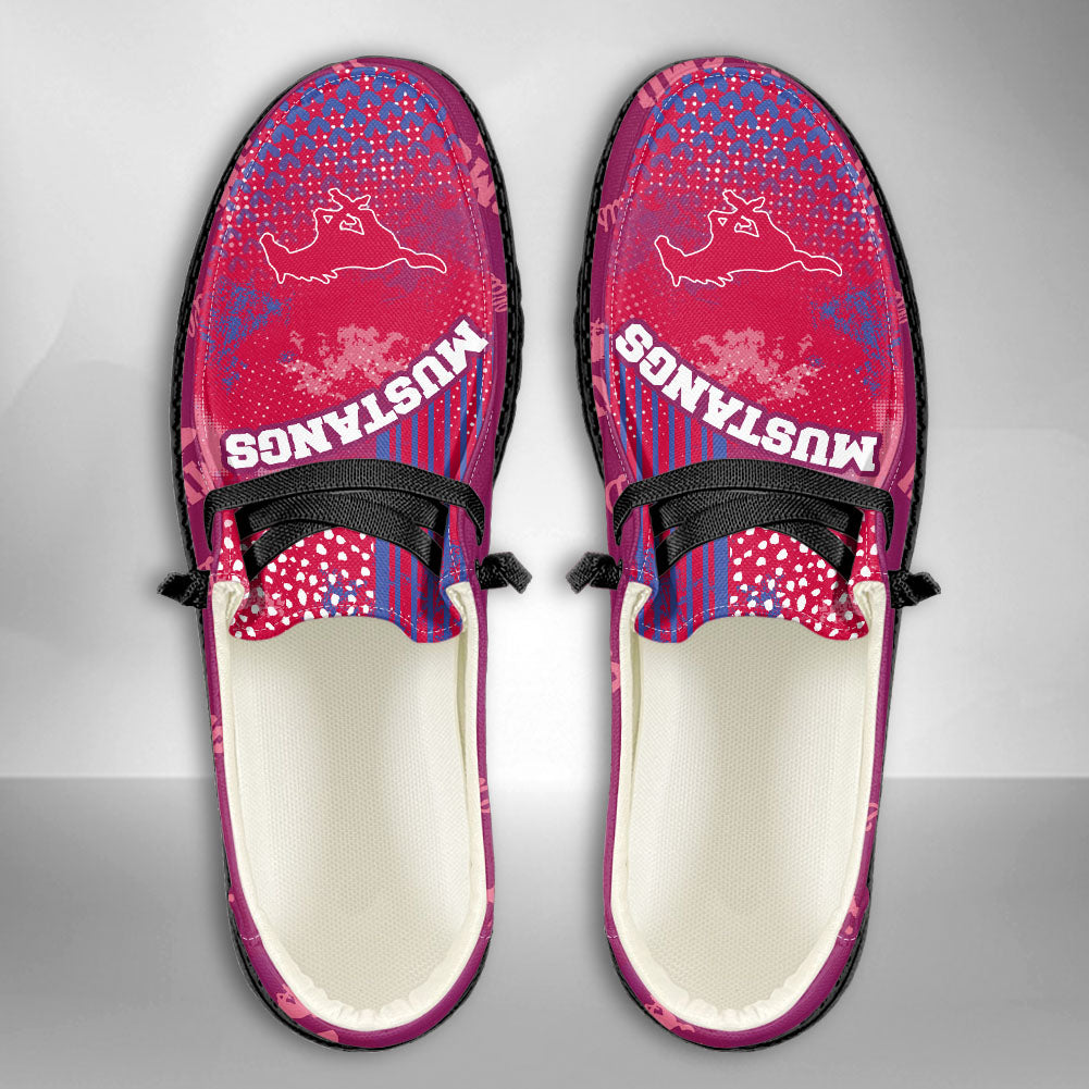 NCAA SMU Mustangs Custom Name Hey Dude Shoes 03 M7