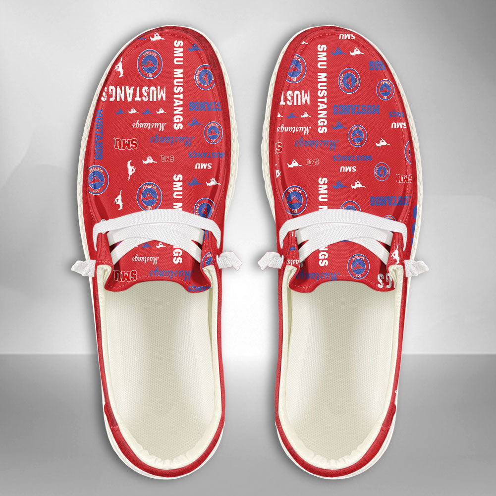 NCAA SMU Mustangs Custom Name Hey Dude Shoes 04 M7