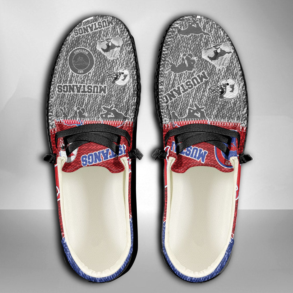 NCAA SMU Mustangs Custom Name Hey Dude Shoes 08 M79