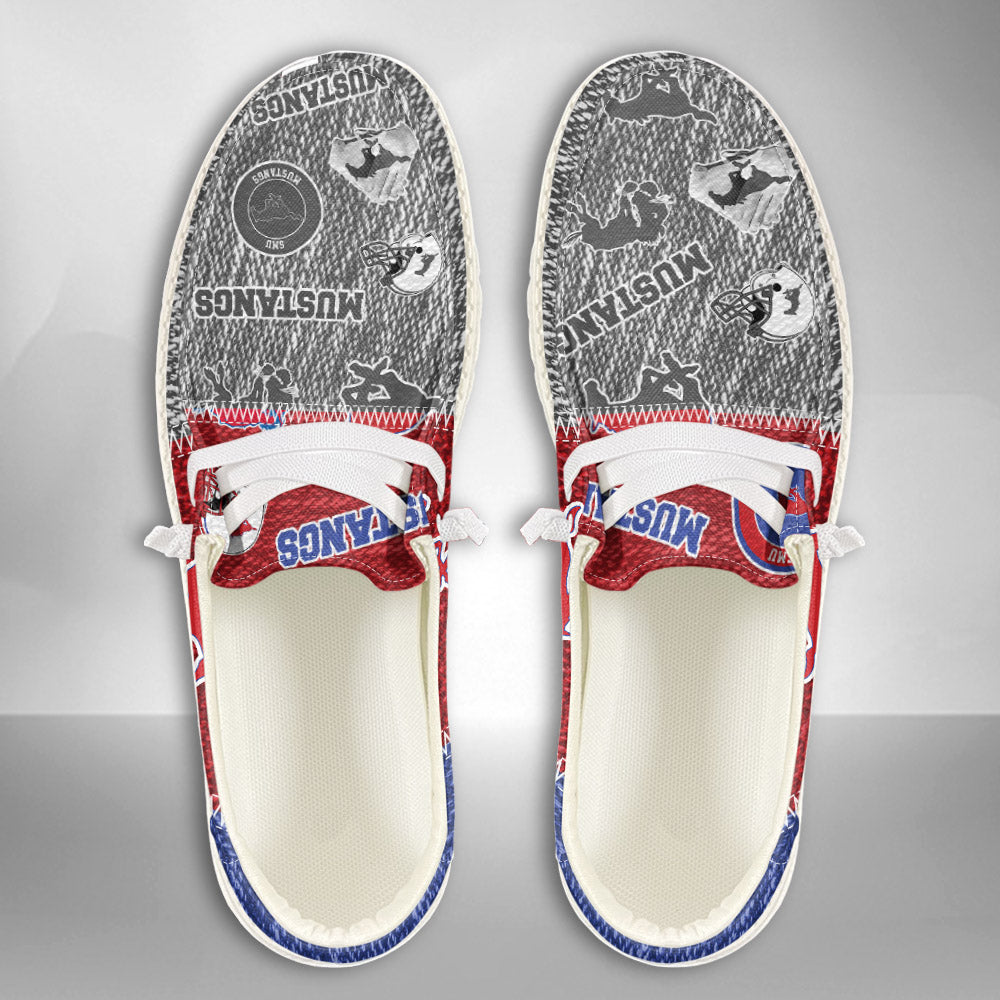 NCAA SMU Mustangs Custom Name Hey Dude Shoes 08 M79