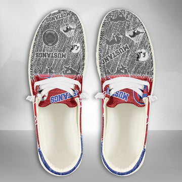 NCAA SMU Mustangs Custom Name Hey Dude Shoes 08 M79