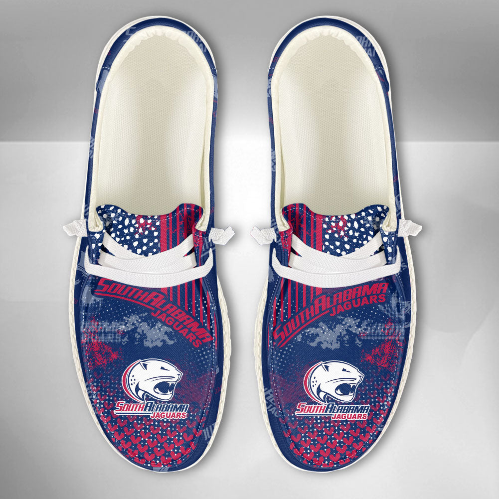 NCAA South Alabama Jaguars Custom Name Hey Dude Shoes 03 M7
