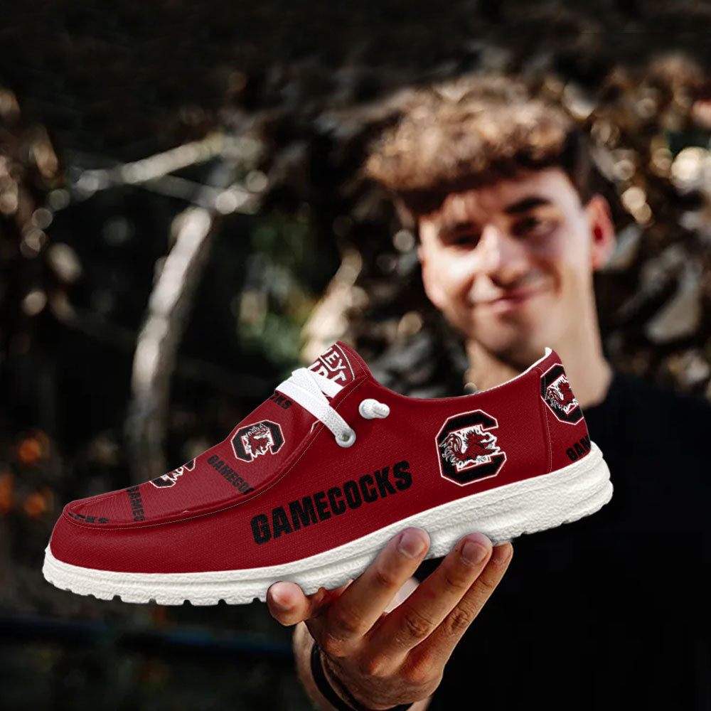 NCAA South Carolina Gamecocks - Custom Name Hey Dude Shoes 02