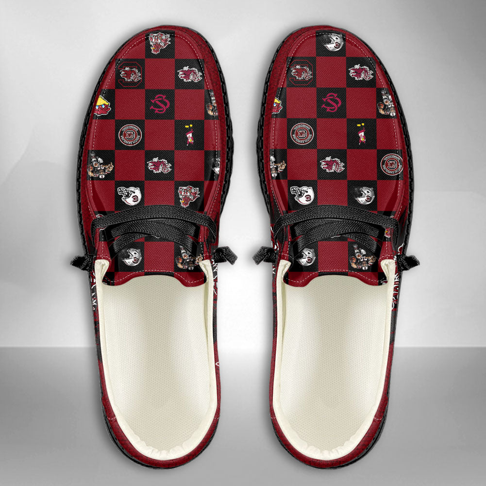 NCAA South Carolina Gamecocks Custom Name Hey Dude Shoes 01 CH1