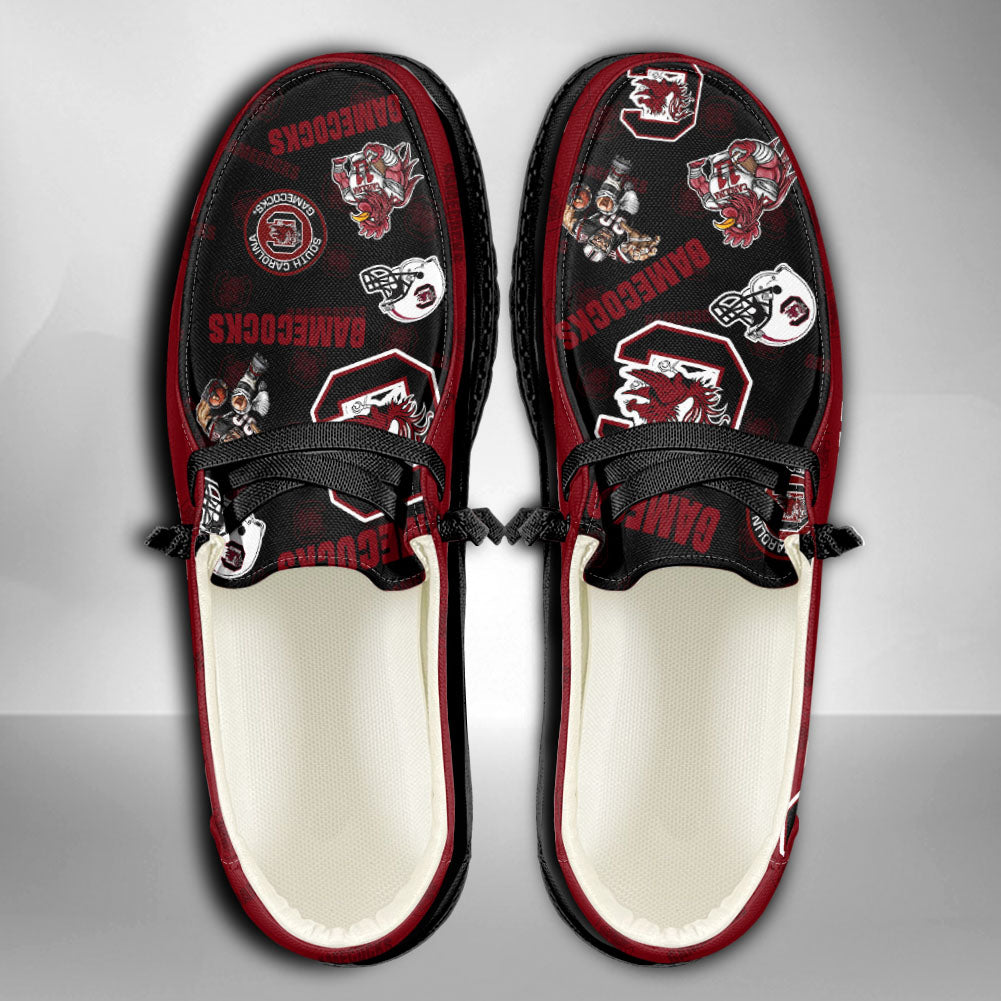 NCAA South Carolina Gamecocks Custom Name Hey Dude Shoes 01