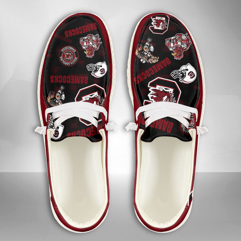 NCAA South Carolina Gamecocks Custom Name Hey Dude Shoes 01