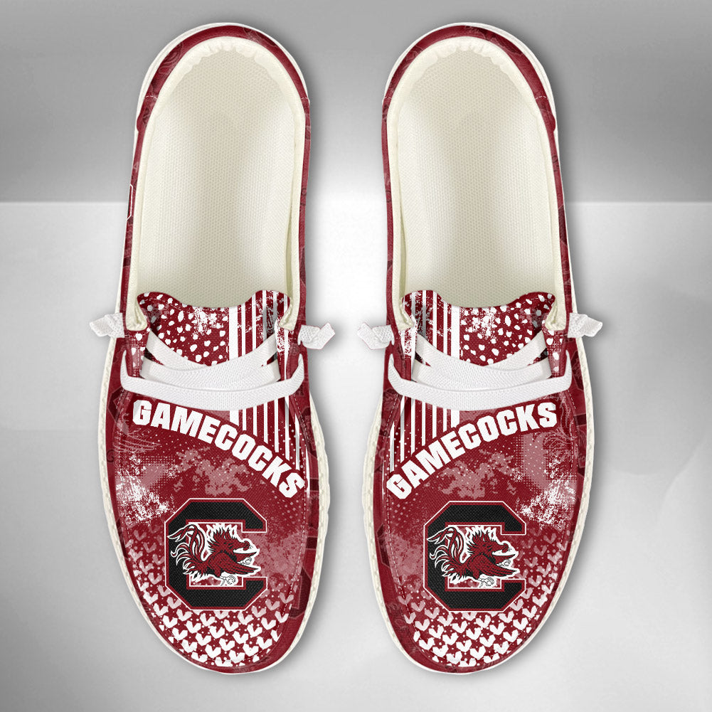 NCAA South Carolina Gamecocks Custom Name Hey Dude Shoes 03 M7