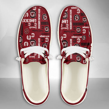 NCAA South Carolina Gamecocks Custom Name Hey Dude Shoes 04 M12