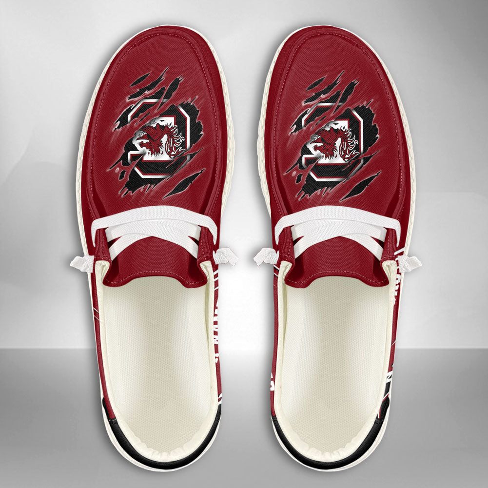 NCAA South Carolina Gamecocks Custom Name Hey Dude Shoes 06