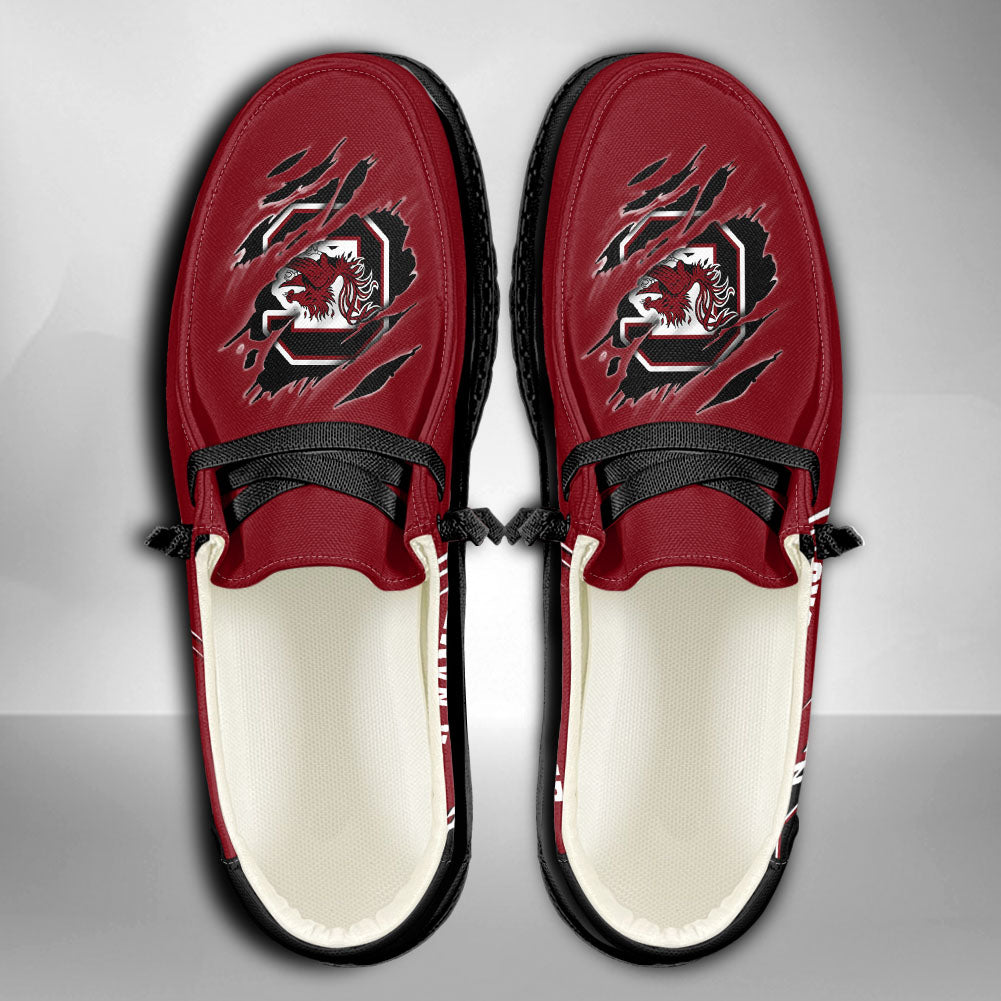 NCAA South Carolina Gamecocks Custom Name Hey Dude Shoes 06