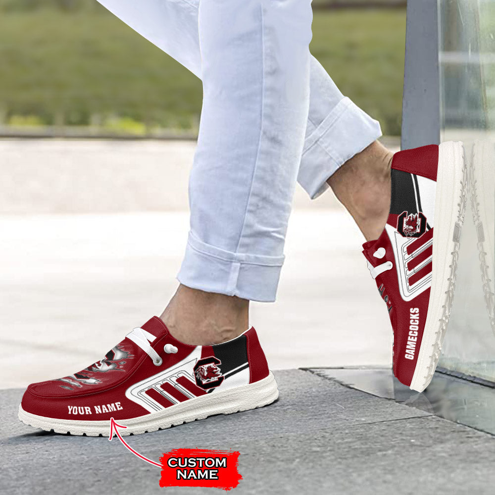 NCAA South Carolina Gamecocks Custom Name Hey Dude Shoes 07 M7