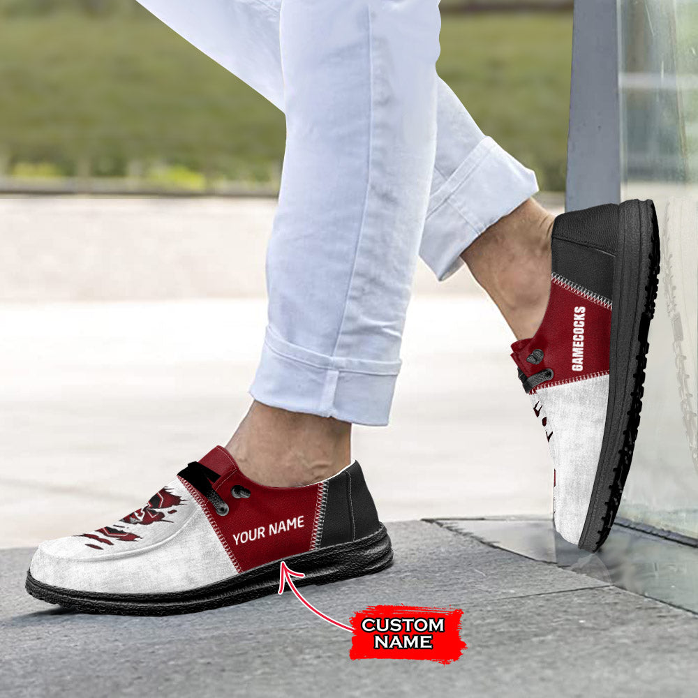 NCAA South Carolina Gamecocks Custom Name Hey Dude Shoes 09 M79