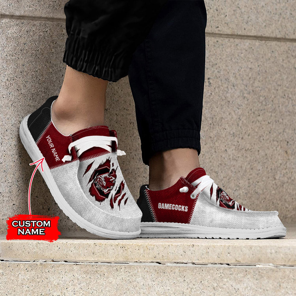 NCAA South Carolina Gamecocks Custom Name Hey Dude Shoes 09 M79