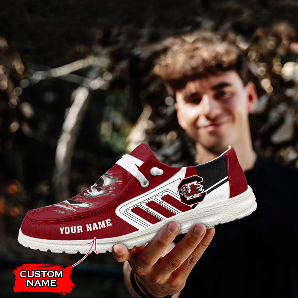 NCAA South Carolina Gamecocks Custom Name Hey Dude Shoes 11 M79