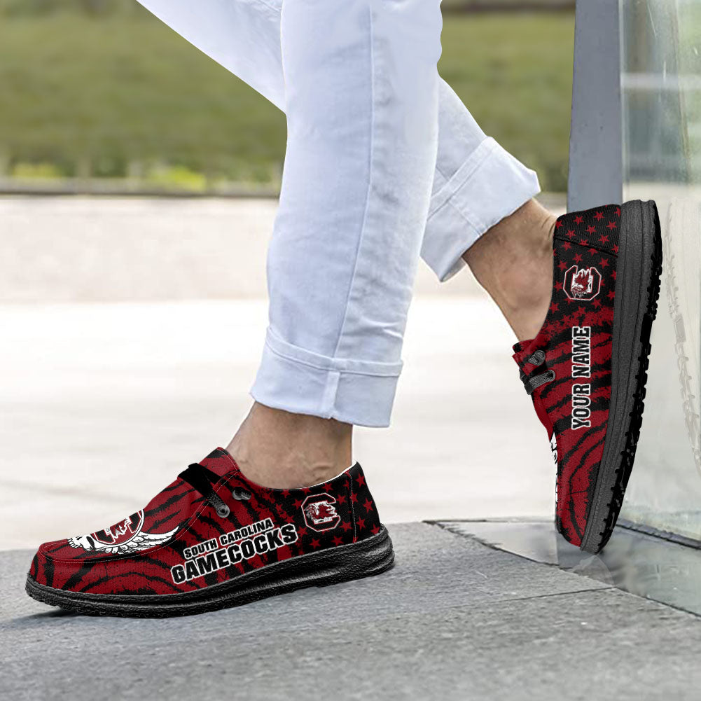 NCAA South Carolina Gamecocks Custom Name Hey Dude Shoes 12 M79