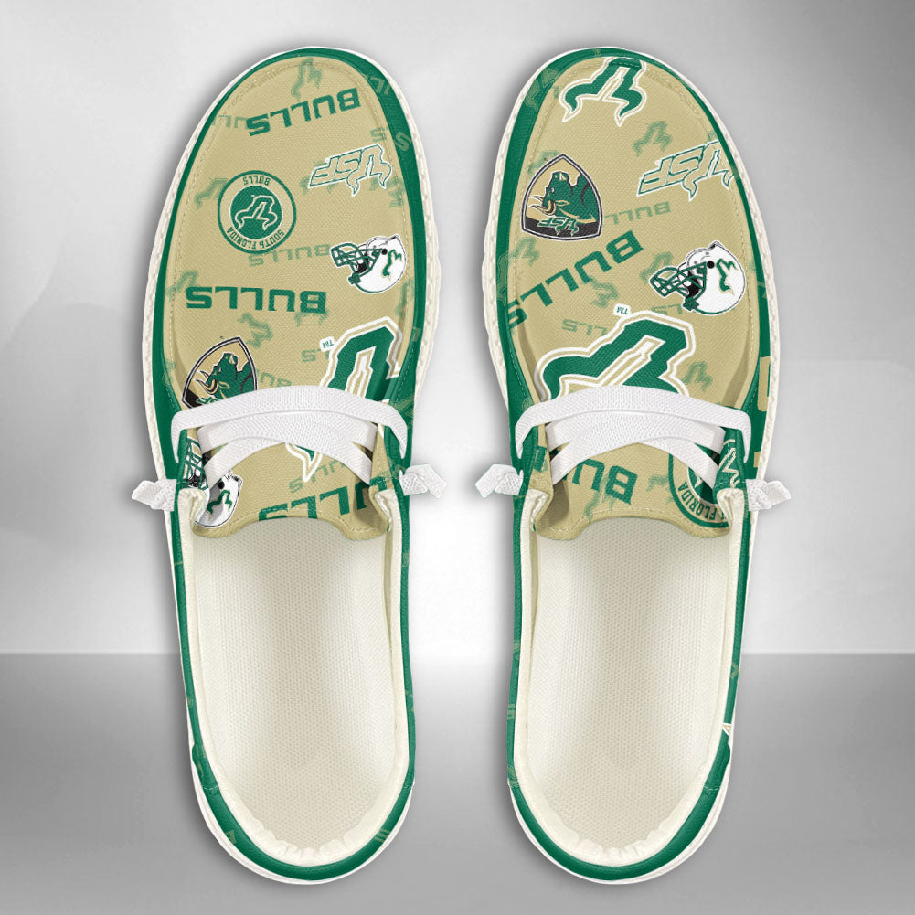NCAA South Florida Bulls Custom Name Hey Dude Shoes 02 M12