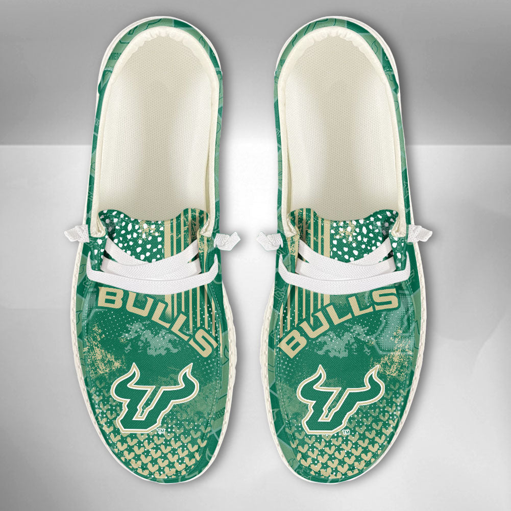 NCAA South Florida Bulls Custom Name Hey Dude Shoes 03 M7