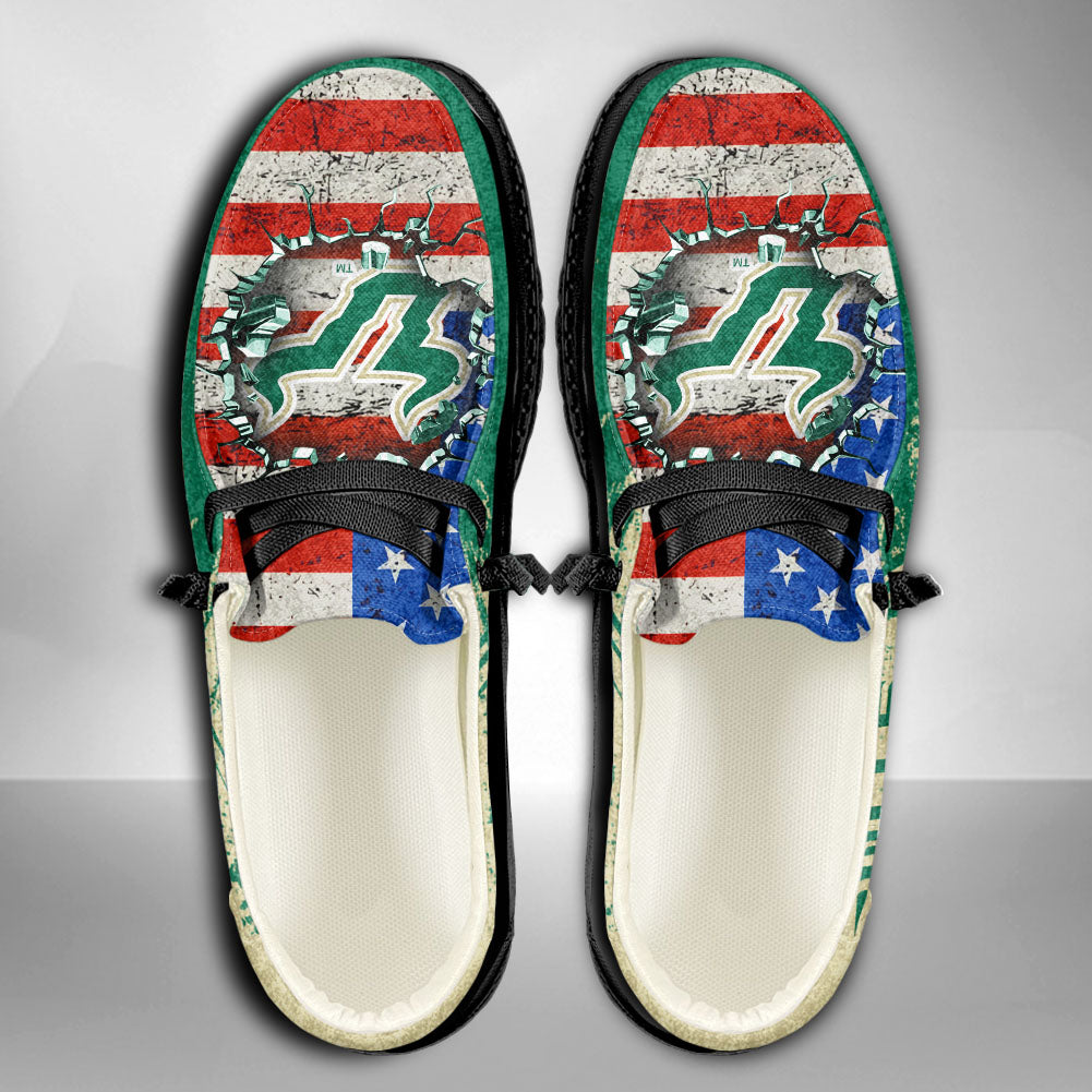 NCAA South Florida Bulls Custom Name Hey Dude Shoes 07 M79