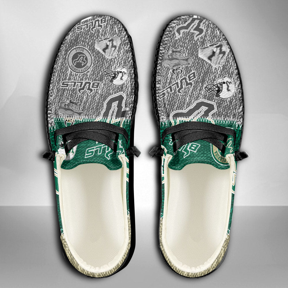 NCAA South Florida Bulls Custom Name Hey Dude Shoes 08 M79