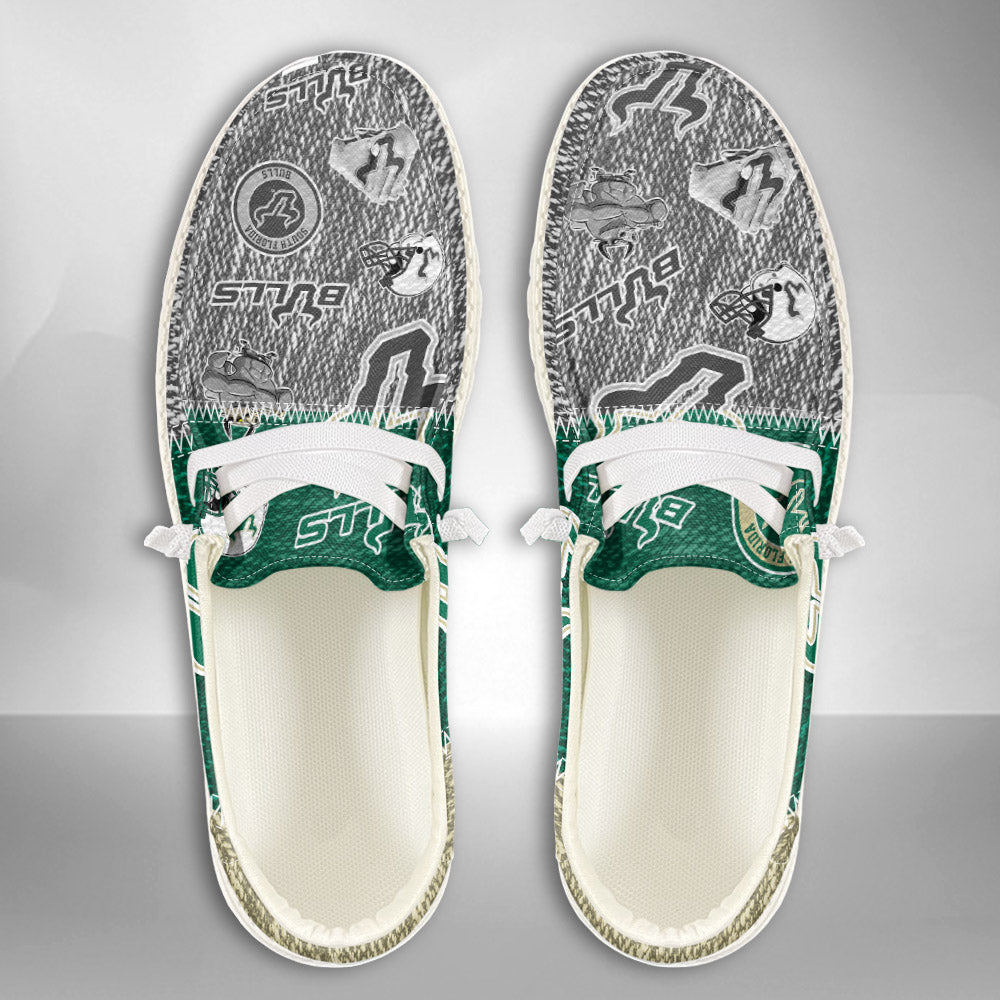 NCAA South Florida Bulls Custom Name Hey Dude Shoes 08 M79