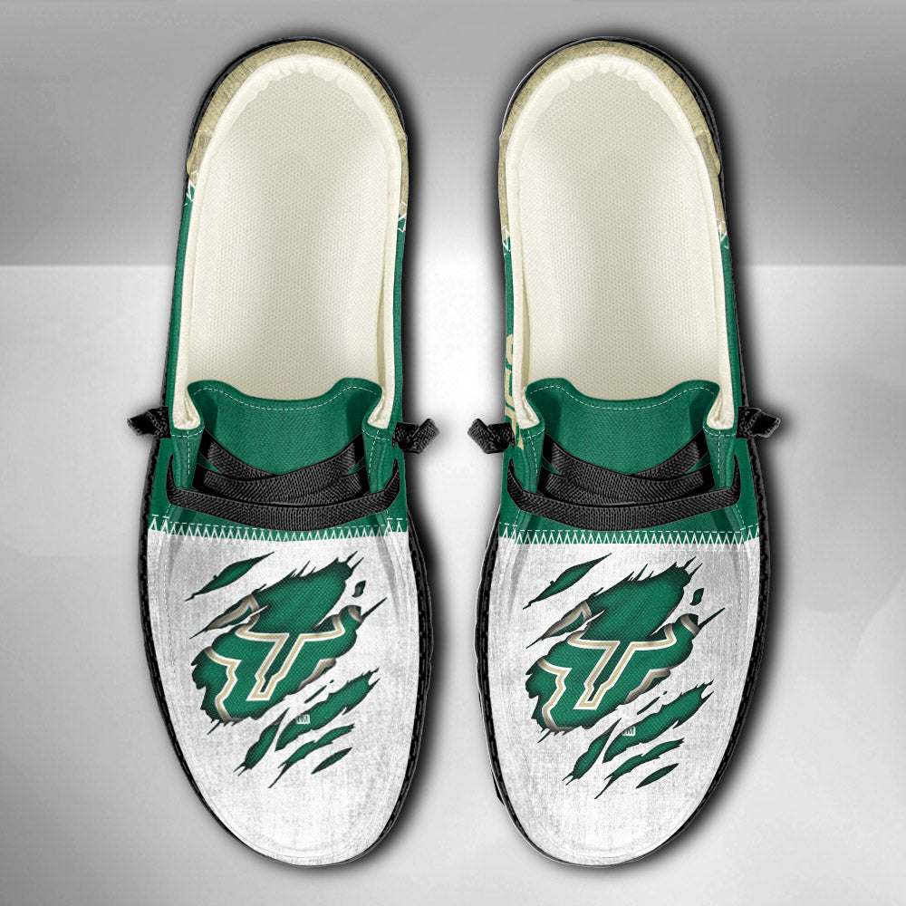 NCAA South Florida Bulls Custom Name Hey Dude Shoes 09 M79