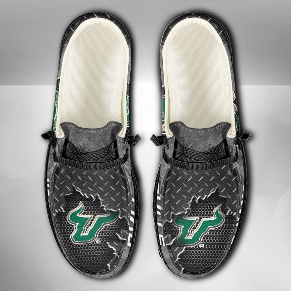 NCAA South Florida Bulls Custom Name Hey Dude Shoes 15 M79