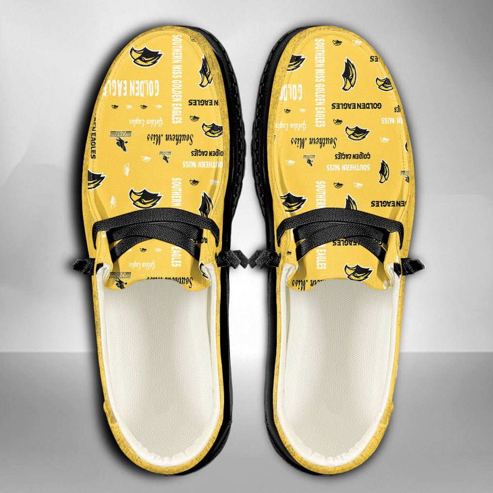 NCAA Southern Miss Golden Eagles Custom Name Hey Dude Shoes 04 M7