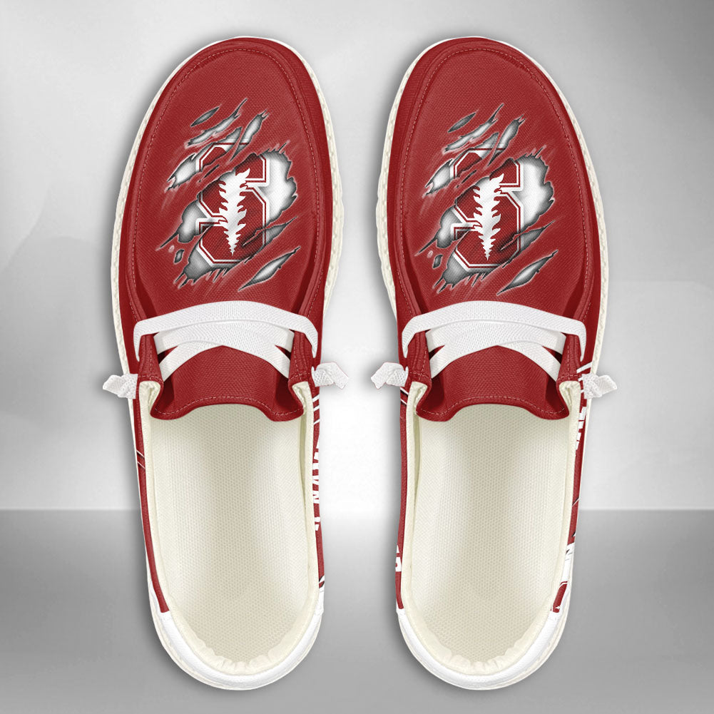 NCAA Stanford Cardinal Custom Name Hey Dude Shoes 10 M79