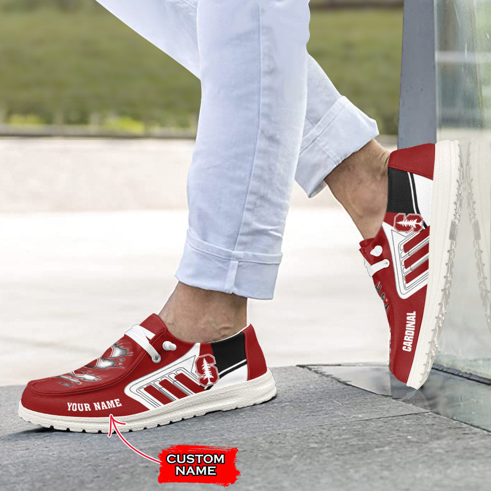 NCAA Stanford Cardinal Custom Name Hey Dude Shoes 11 M79