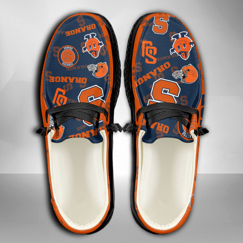 NCAA Syracuse Orange Custom Name Hey Dude Shoes 01 M7