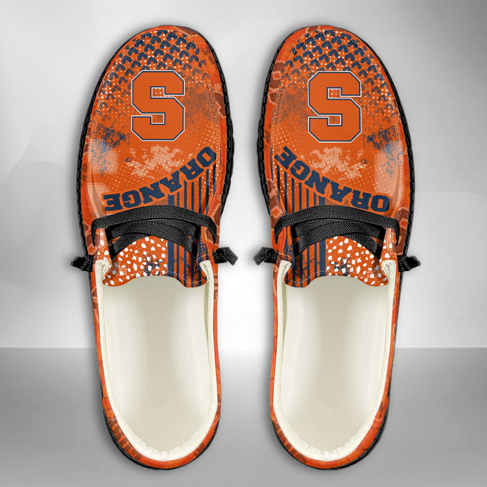 NCAA Syracuse Orange Custom Name Hey Dude Shoes 03 M7