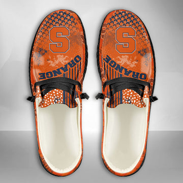 NCAA Syracuse Orange Custom Name Hey Dude Shoes 03 M7