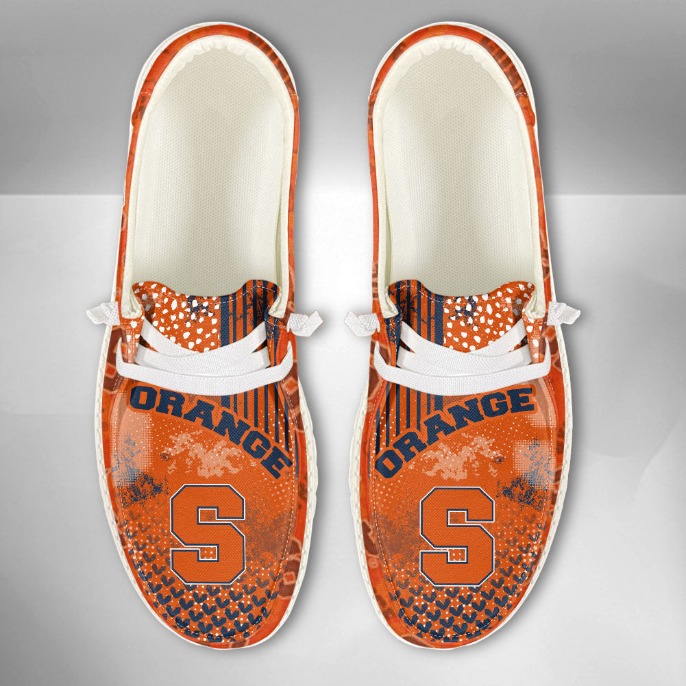 NCAA Syracuse Orange Custom Name Hey Dude Shoes 03 M7